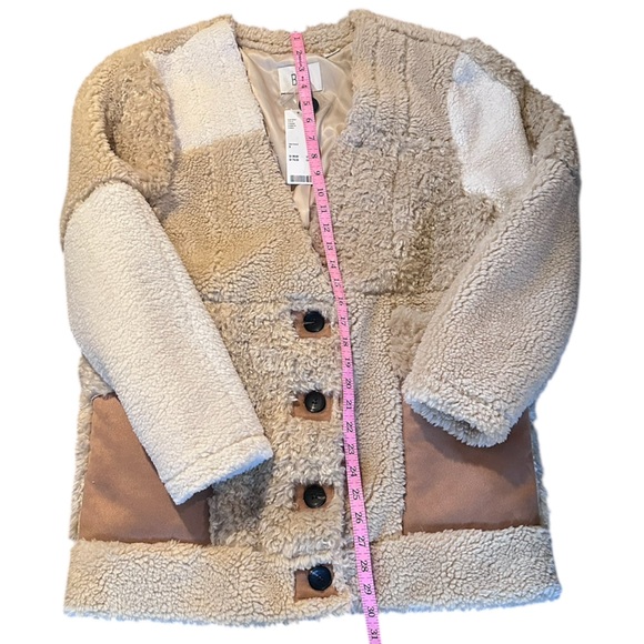 BDG Urban Outfitters Sherpa 4 Button Patchwork Jacket NWT - Picture 5 of 12